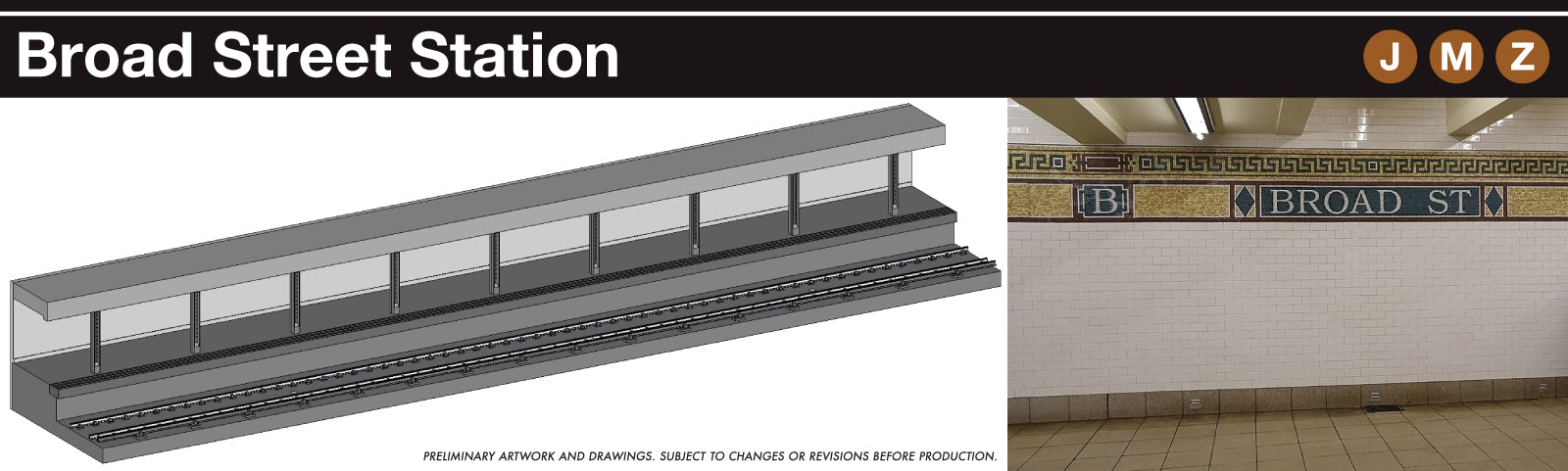 Rapido HO Scale NYC Subway Display Platform: BMT Broad Street