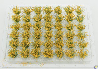 Walthers SceneMaster 1113 HO Scale Blooming Flowers - 1/4" 0.6cm Tall - Yellow pkg(42)