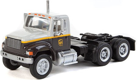 Walthers SceneMaster 11186 HO Scale International(R) 4900 Dual-Axle Semi Tractor Only - Assembled - UPS Freight(SM) (gray, gold, brown)