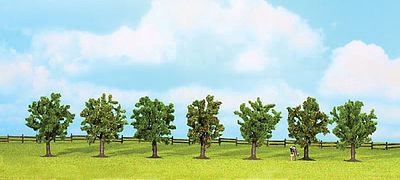 Walthers SceneMaster 1162 HO Scale Fruit Trees pkg(7) - 3-1/8" 8cm w/Flat Base