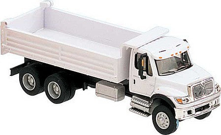 Walthers SceneMaster 11660 HO Scale International(R) 7600 3-Axle Heavy-Duty Dump Truck - Assembled - White, Railroad Maintenance-of-Way Logo Decals