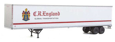 Walthers SceneMaster 2451 HO Scale 53' Stoughton Trailer 2-Pack - Assembled - C.R. England (white, red)