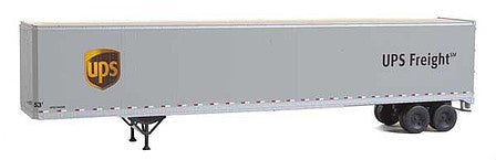 Walthers SceneMaster 2460 HO Scale 53' Stoughton Trailer 2-Pack - Assembled - United Parcel Service Freight (Modern Shield Logo; gray, brown, yellow)