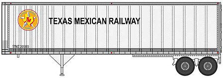 Walthers SceneMaster 2516 HO Scale 40' Trailmobile Trailer 2-Pack - Assembled - Texas Mexican Railway (white, black, orange)