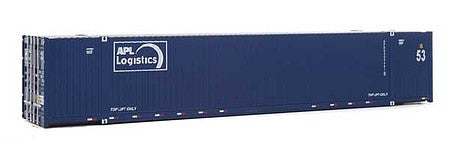 Walthers SceneMaster 8526 HO Scale 53' Singamas Corrugated-Side Container - Assembled - APL Logistics (blue, white)
