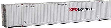 Walthers SceneMaster 8531 HO Scale 53' Singamas Corrugated-Side Container - Assembled - XPO Logistics (white, black, red)
