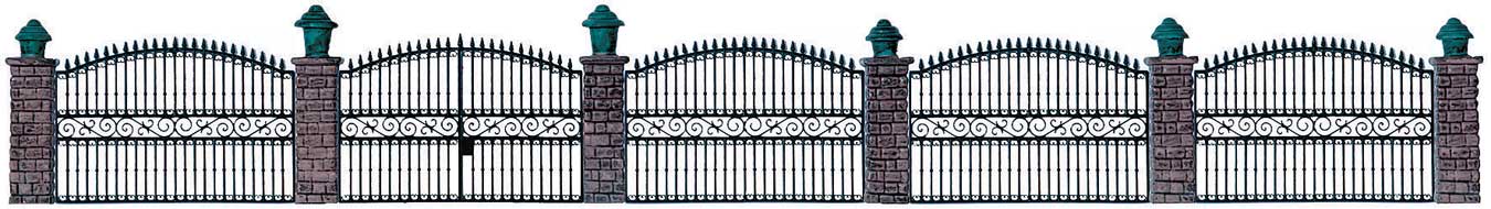 Walthers Cornerstone 550 HO Scale Wrought Iron Fence - Kit - 25-1/2" 65cm