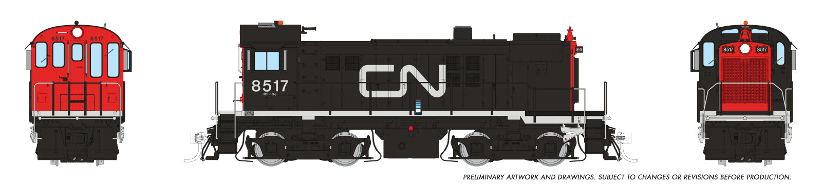 Rapido HO MLW S-13 (DC/Silent): CN - Noodle: #8517